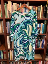 Chicos blue and green swirl dress with kimono sleeves size 2 (12/14) - $14.03