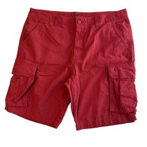 Old Navy Red Cotton Flat Front Cargo Shorts Pockets Mens 40 - £11.78 GBP