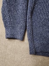 LL Bean Men’s XL Tall Sweater Blue Organic Cotton Textured 1/4 Zip Long Sleeve - £23.29 GBP