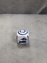 Vintage China Chinese Blue White Hieroglyph Decoration Porcelain Finial - $9.58