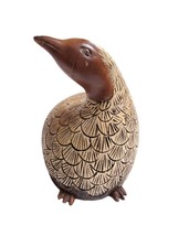 Vintage Hand Carved Wooden Partidge Bird Sculpture 8.5&quot; x 8&quot; Thailand Signed - £30.84 GBP