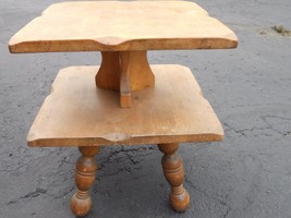 Local Pickup Beautiful Vintage Small Table Needs A Little Tlc Stand 2 Tier 60321 - £34.60 GBP