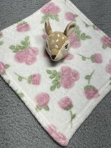 HB Hudson Baby Lovey Security Blanket Rose Deer White Pink Green Doe Soft Girl - £20.55 GBP