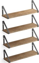 Wallniture Ponza Floating Shelves Wall Mounted Set Of 4, Storage Shelves For - £36.03 GBP