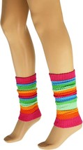 1 Pair Women&#39;s Colorful Cotton Knitted Leg Warmers 21 Inches Soft and St... - $9.62