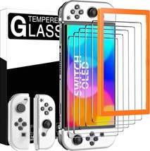 5Pack Tempered Glass Screen Protector Compatible With Nintendo Switch OLED Model - £11.37 GBP