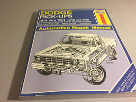 Haynes Dodge Pick-Ups 1974-1991 Automotive Repair Manual 2WD 4WD - £11.70 GBP