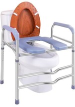 Raised Toilet Seat w/ Handles 400lb Deewow Elevated Toilet Seat Riser Ad... - £63.52 GBP