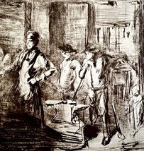 The Forge Blacksmith Etching 1922 James McNeill Whistler Third State Art SmDwC - £62.84 GBP