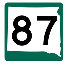 South Dakota Highway 87 Sign Sticker Decal R8011 - £2.15 GBP+