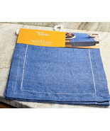 Our Table Table Runner Locklin Blue 14” X 72” Linen Blend Modern Vintage... - €42,32 EUR
