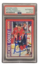 Michel Goulet Unterzeichnet 1991 Rillen #265 Chicago Blackhawks Hockey Card PSA - £30.17 GBP