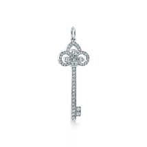 Tiffany Keys Fleur de Lis Key Pendant 1.5&quot; - £2,113.42 GBP
