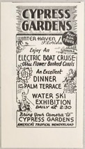 1948 Print Ad Cypress Gardens Florida Boat Cruise &amp; Water Ski Exhibition - £7.77 GBP