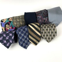 Vtg To Modern Men&#39;s Ties Mod Geo 9 Pc Lot for Crafts Wear Wembley Grethe... - £11.86 GBP