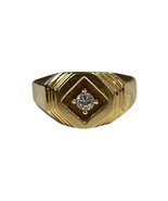 Unisex Solitaire ring 14kt Yellow Gold 450944 - $659.00