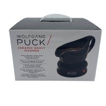 Wolfgang Puck Ceramic Gravy Boat &amp; Warmer Black NEW IN BOX - $13.85