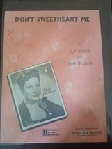 Don&#39;t Sweetheart Me - Joan Brooks Sheet Music 1943 - £14.93 GBP