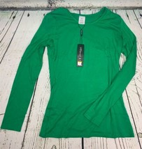 Womens Long Sleeve TShirt Scoop Neck Basic Layer Spandex Shirts - £12.87 GBP