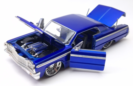 Jada Toys Dub City Old Skool 1964 Chevy Impala Blue 1:24 Scale Diecast - $54.51