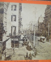 Antique Stereoview Instantaneous Broadway Scene New York City Photo American Vie - £62.86 GBP