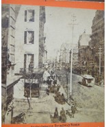 antique stereoview INSTANTANEOUS BROADWAY SCENE new york city photo AMER... - £66.44 GBP