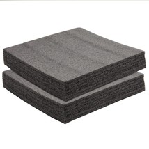 2-Pack Packing Foam Sheets - 12X12X2 Customizable Polyethylene Insert Pads For T - £28.67 GBP