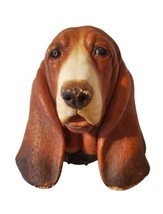 Vintage 1968 Basset Hound Bossons Chalkware Head Figure Dog England - £23.13 GBP