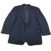 Vintage Orpheus Blazer Mens 44 Blue Black Tweed Cashmere Wool Blend Two Buttons - £37.68 GBP