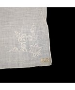 Vintage Hanky Handkerchief Linen Hand Rolled Embroidered Philippines 12”... - £9.38 GBP