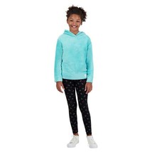 Calvin Klein Youth 2-piece Set Aqua Plush top and Black Leggings XS 5/6 ... - $19.58