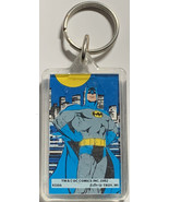 Licensed 1982 Batman Keychain Featuring Batman Posing Under a Full Moon - £5.41 GBP
