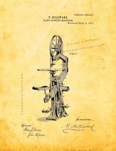 Band Sawing Machine Patent Print - Golden Look - £6.35 GBP+