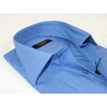 Men's Shirt Hankie CASILA Turkey Cotton Blend Long Sleeves 501770-46 Blue Oxford image 2