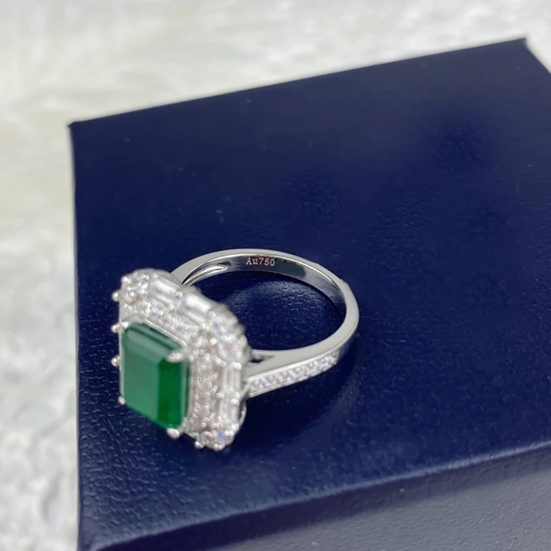 Top Quality 925Sterling Silver Wedding Green Natural Emerald Party Fashion Wild  - £46.03 GBP