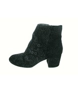 Zigi soho Black Faux Suede Floral Zip Up Ankle Boots Shoes Women&#39;s 7.5 (... - £19.39 GBP