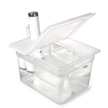 Sous Vide Container 12 Quart With Collapsible Hinged Lid Compatible With... - £51.95 GBP