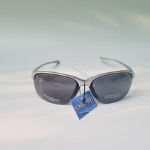 Sunglasses UV Protection Polycarbonate lens Half frame wrap around grey ... - $14.63