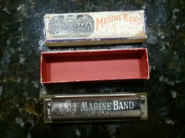 Vintage Harmonica Hohner Marine Band No. 1896 Key of C with original box - $23.36