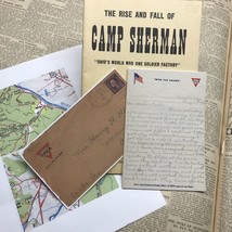 World War I 1918 Letter &amp; 1980 Camp Sherman Book w Fold Out Map - £26.37 GBP