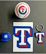 Texas Rangers Baseball Vending Charms Lot of 4 Ball, Helmet, Key Chain 295 - £13.31 GBP