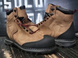 Red Wing Shoes USA 2410 Burnside Brown Safety Hard Toes Work Boots Men 9... - $186.07