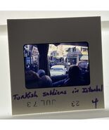 35mm Slide Istanbul Street Scene Turkish Soldiers 1973 - €6,16 EUR