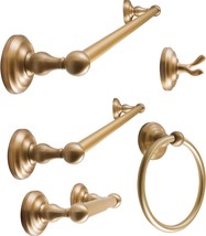 Bath Hardware, Duty Metal Bath Hardware Set Wall Mounted (5-Piece, Satin... - £65.53 GBP