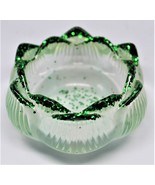 Green rimmed Lotus tealight holder, Resin mini bowl, Flower change dish - £6.37 GBP+