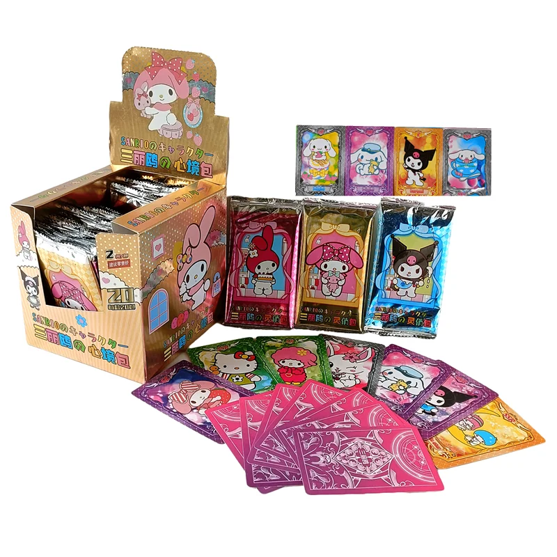 Sanrio Cards Hello Kitty Shining Cartas My Melody Trading card game Kuromi - £19.61 GBP
