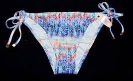 VICTORIA&#39;S SECRET Blue Bikini Swim Bottom Small S NEW Beach Side Tie Swi... - $24.95