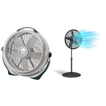 Lasko Wind Machine Air Circulator Floor Fan, 3 Speeds, Pivoting Head for Large S - £58.15 GBP