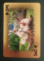 Animal-Themed Golden Foil PVC Mini Playing Card Chicken King Clubs - $1.84