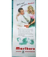 Marlboro Shirts Sportswear Magazine Print Art Advertisement 1947 - $8.21 CAD